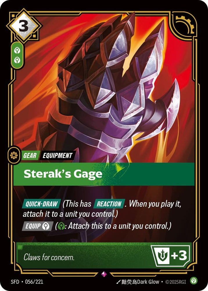 Image for Sterak's Gage (056/221) (SPF) - Riftbound: League of Legends Trading Card Game