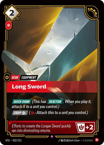 Image for Long Sword (022/221) (SPF) - Riftbound: League of Legends Trading Card Game