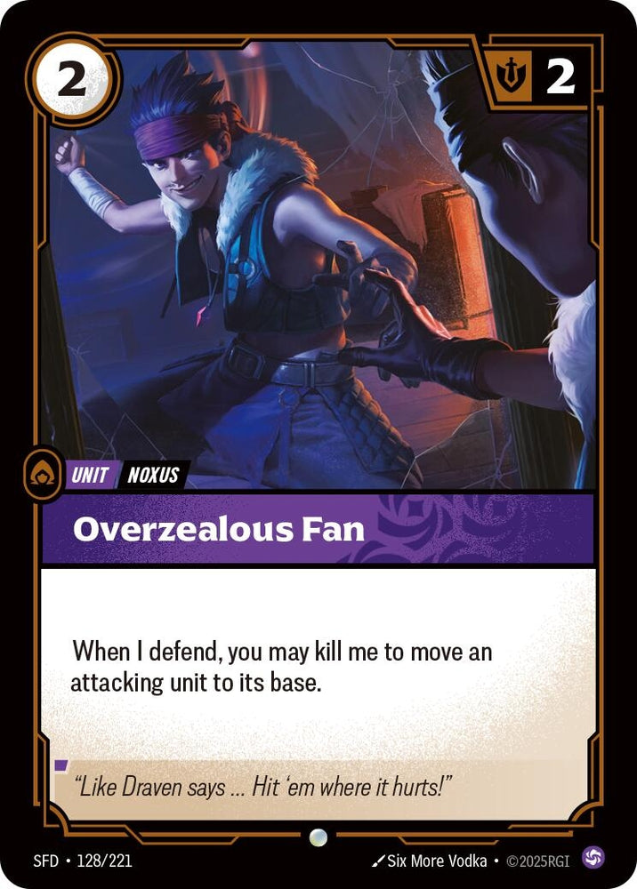 Image for Overzealous Fan (128/221) (SPF) - Riftbound: League of Legends Trading Card Game