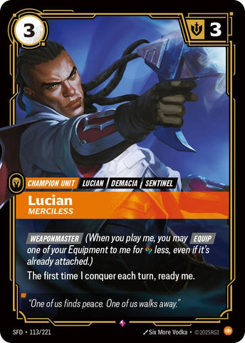 Image for Lucian - Merciless (113/221) (SPF) - Riftbound: League of Legends Trading Card Game