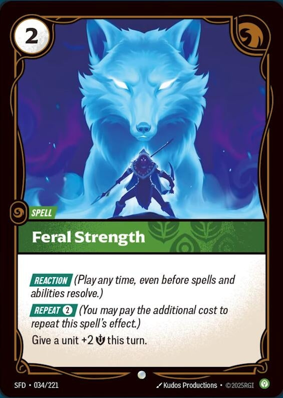 Image for Feral Strength (034/221) (SPF) - Riftbound: League of Legends Trading Card Game