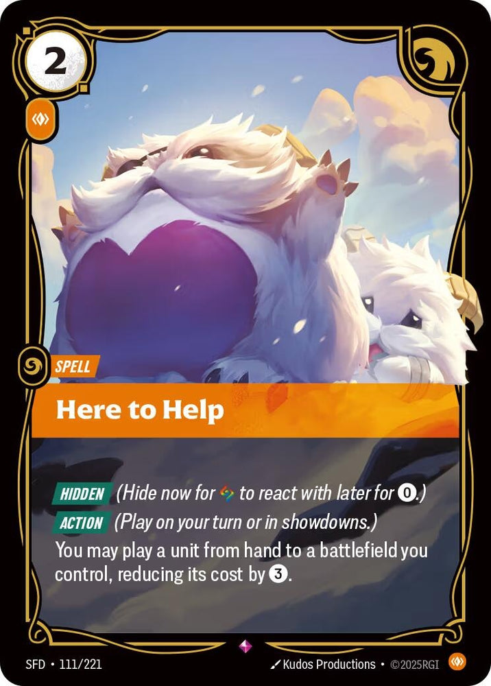 Image for Here to Help (111/221) (SPF) - Riftbound: League of Legends Trading Card Game