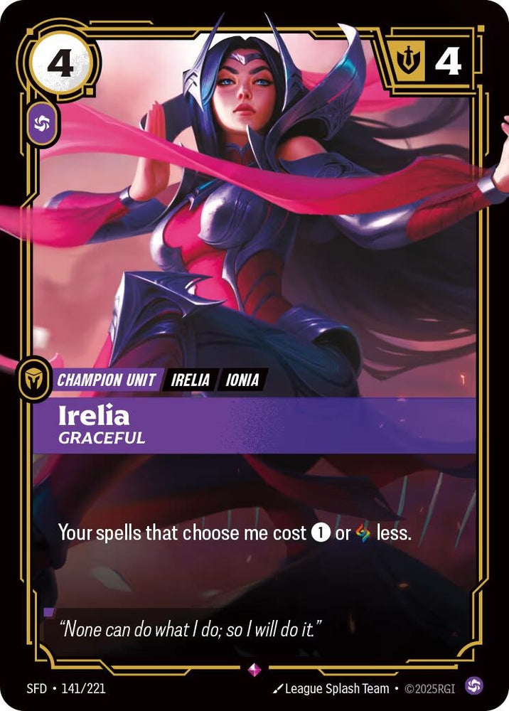 Image for Irelia - Graceful (141/221) (SPF) - Riftbound: League of Legends Trading Card Game