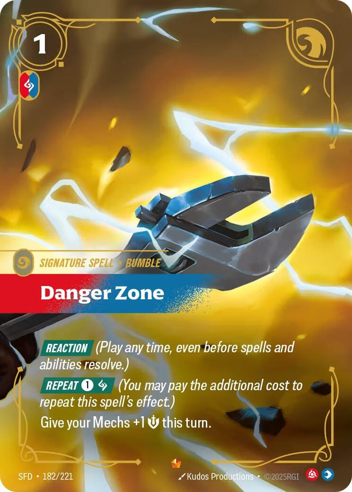 Image for Danger Zone (182/221) (SPF) - Riftbound: League of Legends Trading Card Game