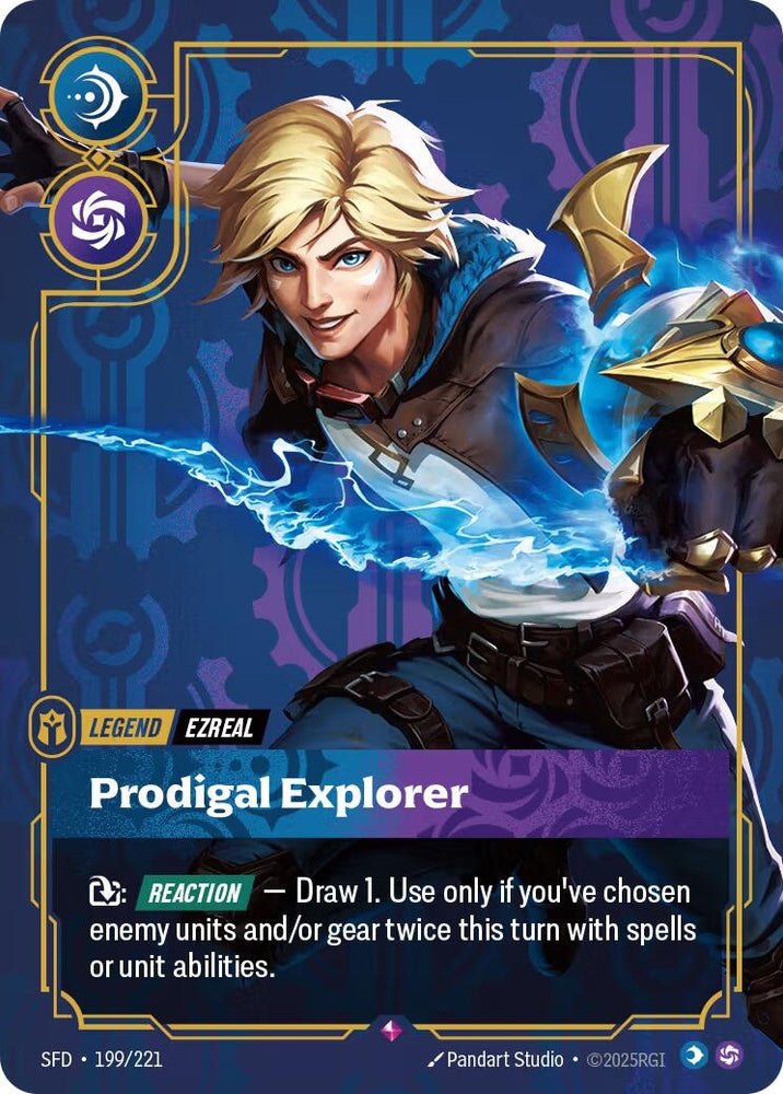 Image for Ezreal - Prodigal Explorer (199/221) (SPF) - Riftbound: League of Legends Trading Card Game