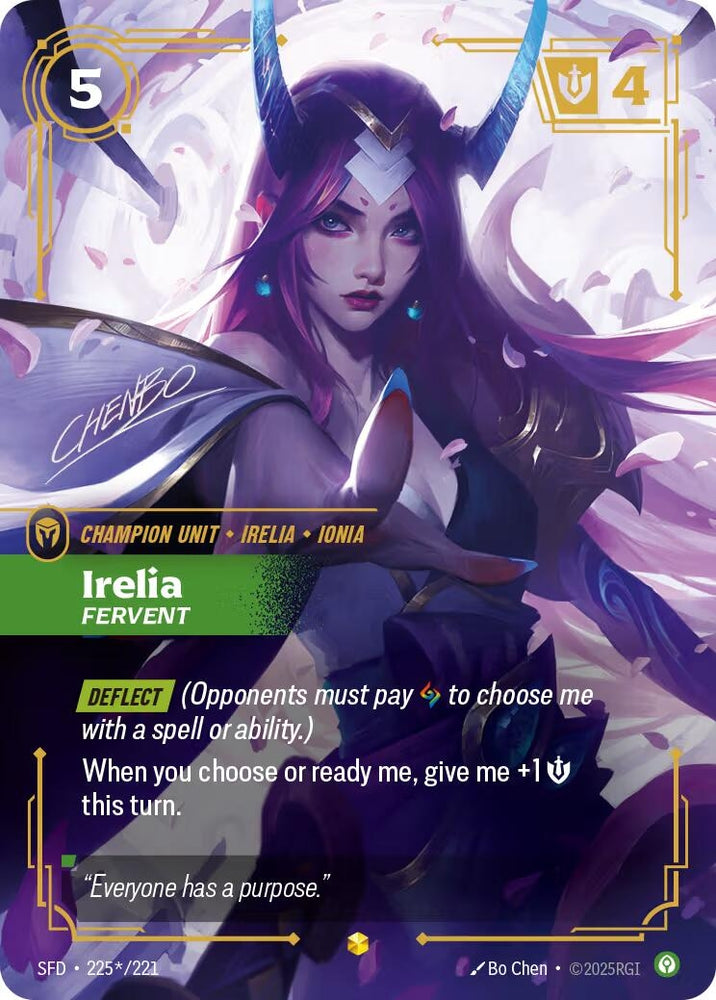Image for Irelia - Fervent (Signature) (225*/221) (SPF) - Riftbound: League of Legends Trading Card Game
