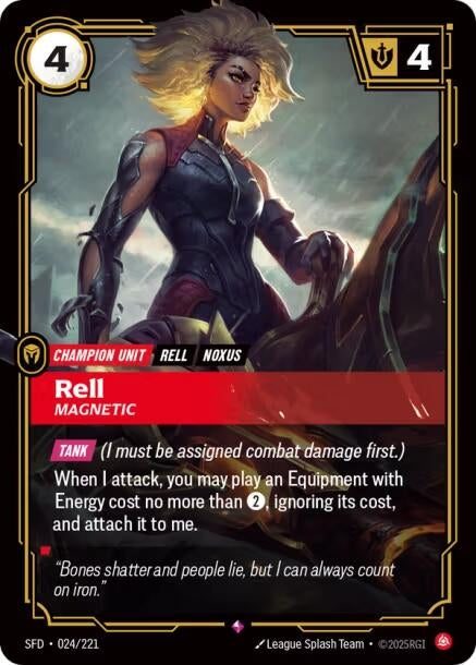 Image for Rell - Magnetic (024/221) (SPF) - Riftbound: League of Legends Trading Card Game