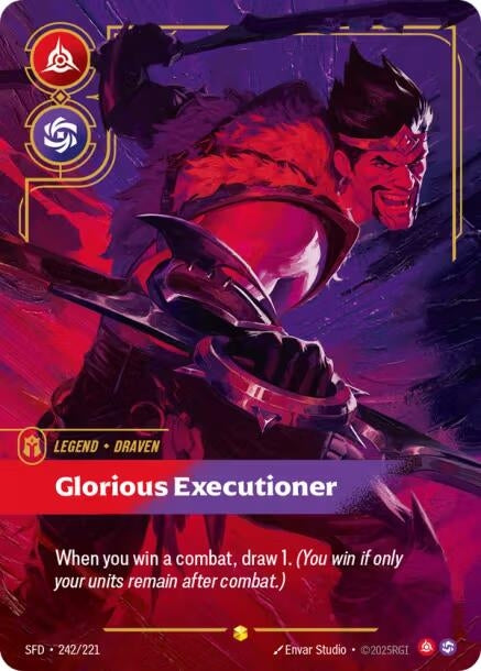 Image for Draven - Glorious Executioner (Overnumbered) (242/221) (SPF) - Riftbound: League of Legends Trading Card Game
