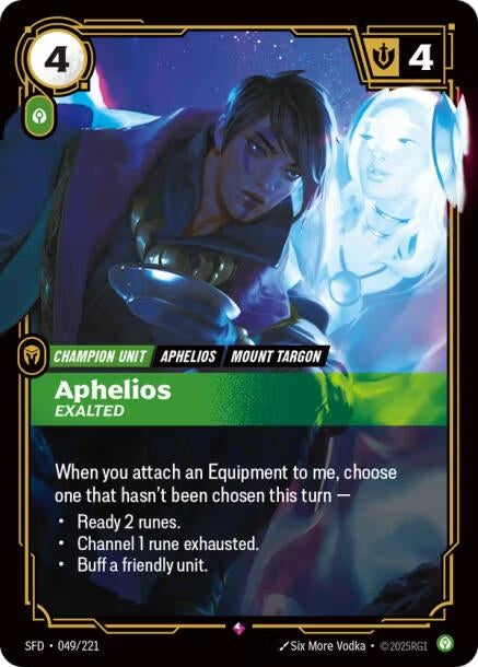 Image for Aphelios - Exalted (049/221) (SPF) - Riftbound: League of Legends Trading Card Game