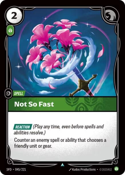 Image for Not So Fast (045/221) (SPF) - Riftbound: League of Legends Trading Card Game