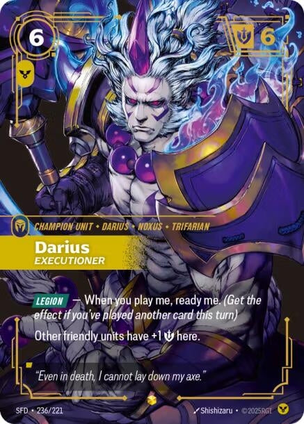 Image for Darius - Executioner (Overnumbered) (236/221) (SPF) - Riftbound: League of Legends Trading Card Game