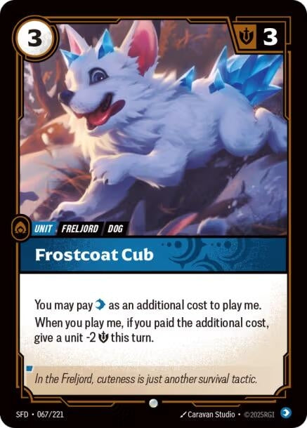Image for Frostcoat Pup (067/221) (SPF) - Riftbound: League of Legends Trading Card Game