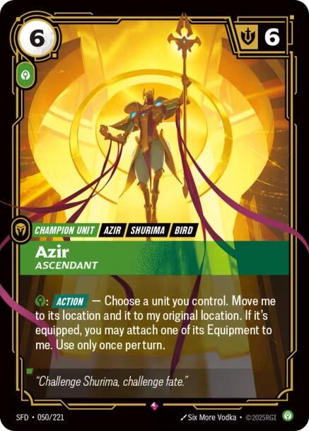 Image for Azir - Ascendant (050/221) (SPF) - Riftbound: League of Legends Trading Card Game