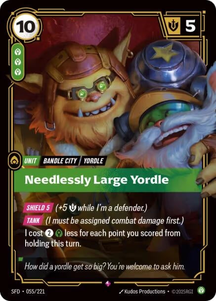 Image for Needlessly Large Yordle (055/221) (SPF) - Riftbound: League of Legends Trading Card Game