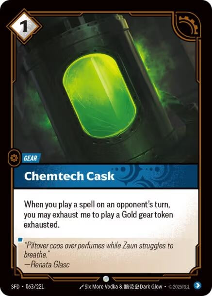 Image for Chemtech Cask (063/221) (SPF) - Riftbound: League of Legends Trading Card Game