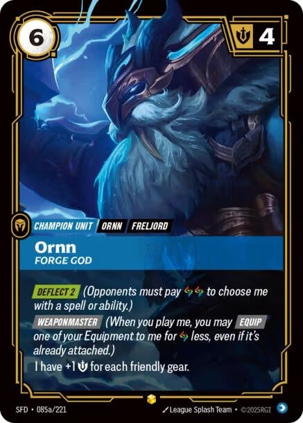 Image for Ornn - Forge God (Alternate Art) (085a/221) (SPF) - Riftbound: League of Legends Trading Card Game