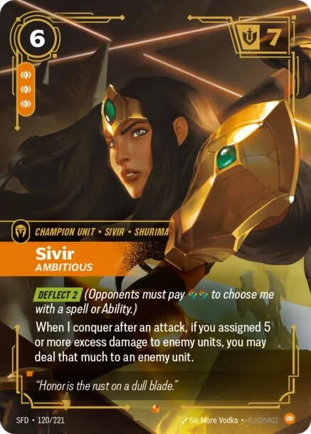 Image for Sivir - Ambitious (120/221) - Riftbound: League of Legends Trading Card Game