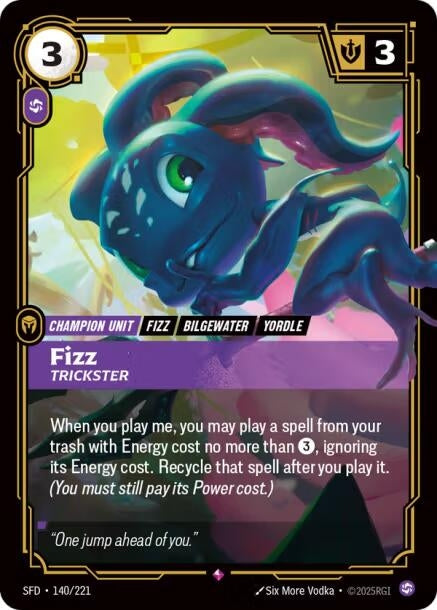 Image for Fizz - Trickster (140/221) - Riftbound: League of Legends Trading Card Game