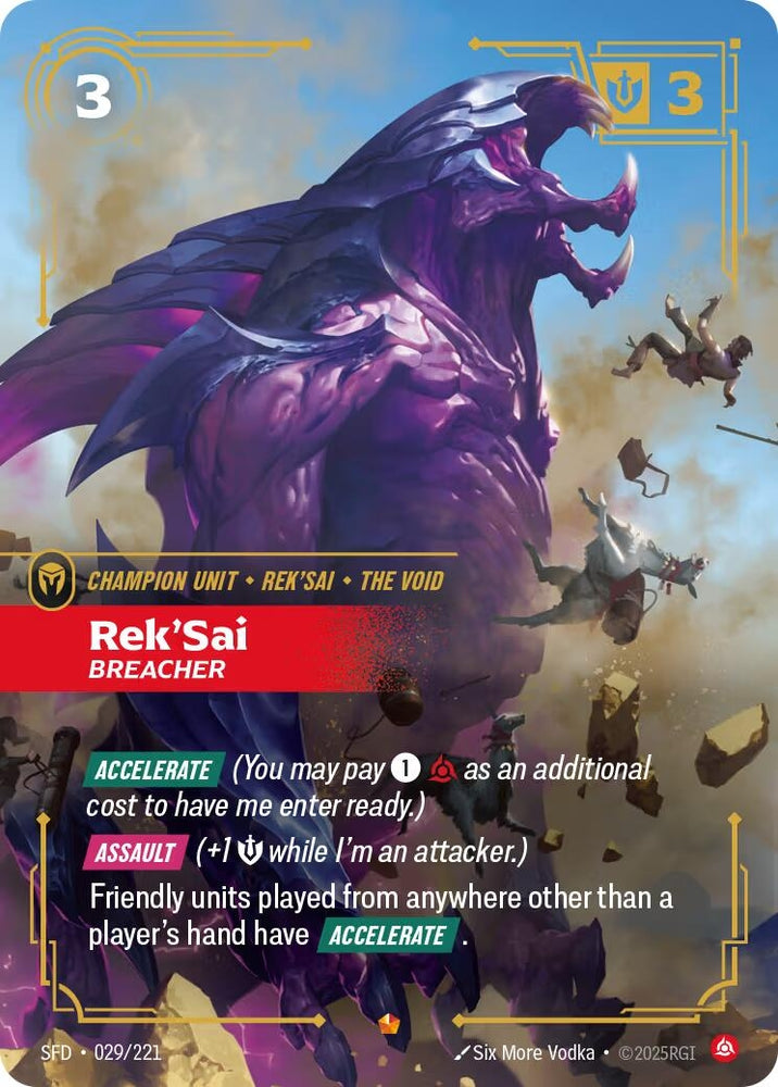 Image for Rek'Sai - Breacher (029/221) - Riftbound: League of Legends Trading Card Game