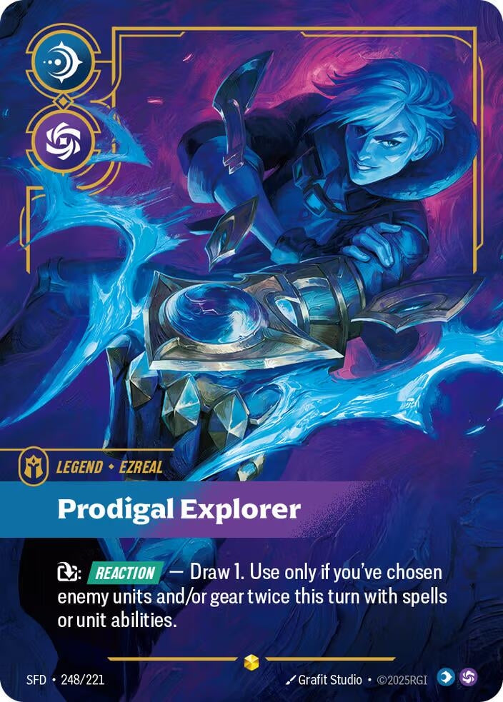 Image for Ezreal - Prodigal Explorer (Overnumbered) (248/221) - Riftbound: League of Legends Trading Card Game