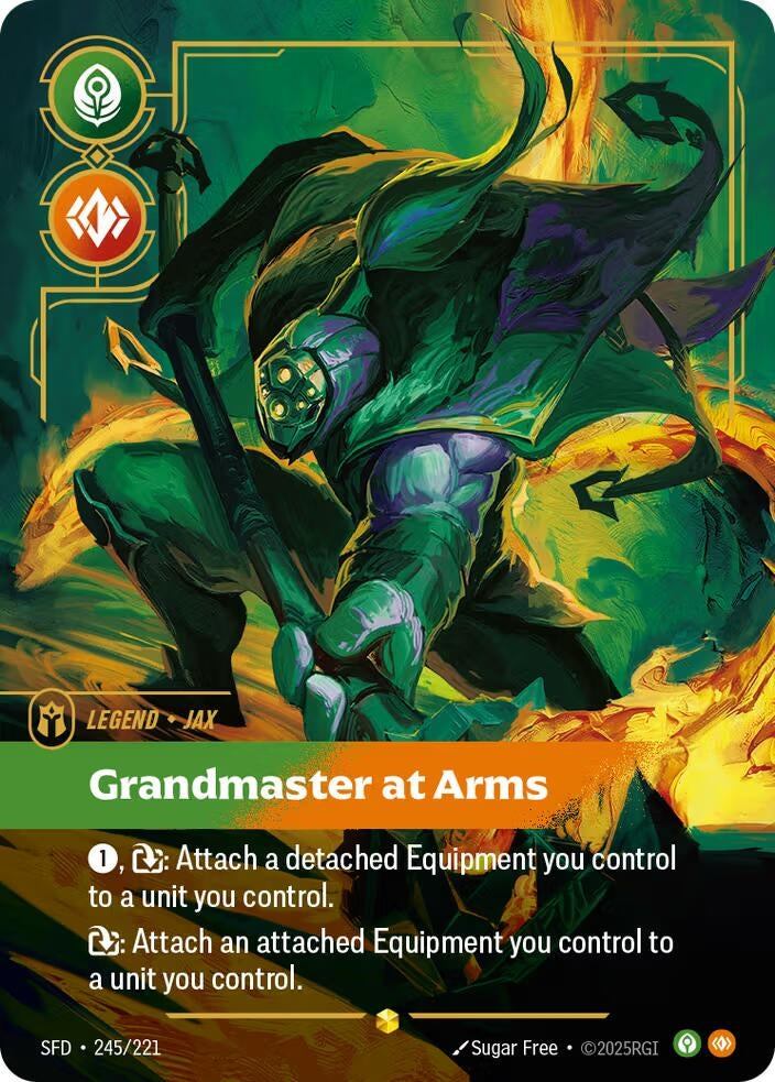 Image for Jax - Grandmaster At Arms (Overnumbered) (245/221) - Riftbound: League of Legends Trading Card Game