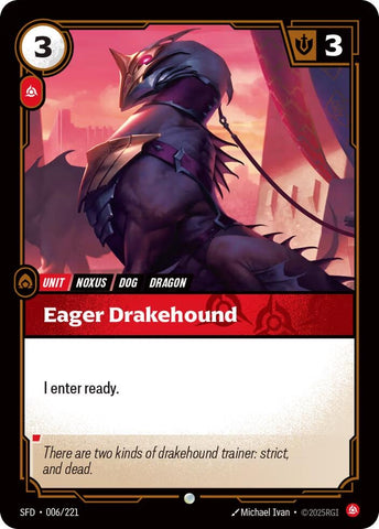 Image for Eager Drakehound (006/221) - Riftbound: League of Legends Trading Card Game