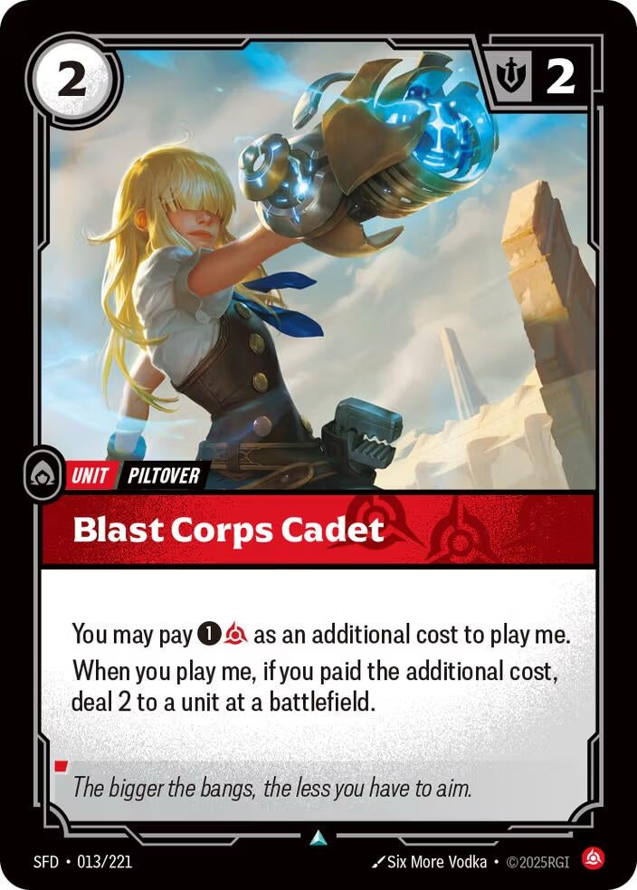 Image for Blast Corps Cadet (013/221) - Riftbound: League of Legends Trading Card Game