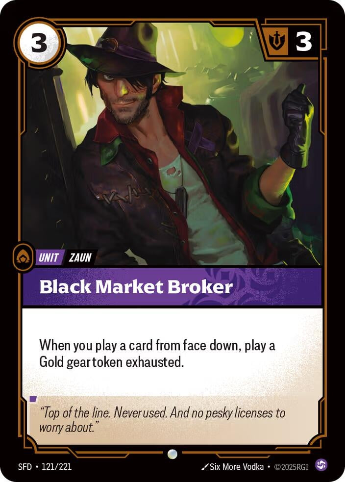 Image for Black Market Broker (121/221) - Riftbound: League of Legends Trading Card Game