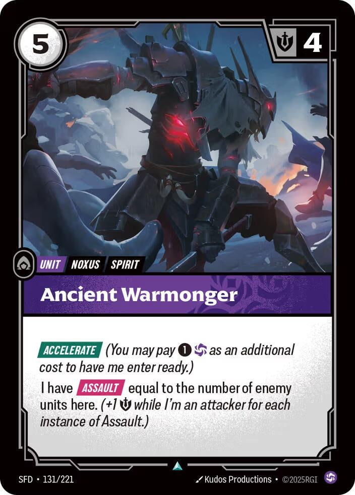 Image for Ancient Warmonger (131/221) - Riftbound: League of Legends Trading Card Game