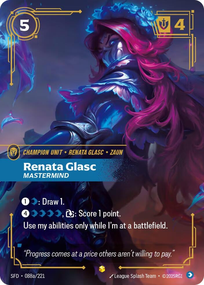 Image for Renata Glasc - Mastermind (Alternate Art) (088a/221) - Riftbound: League of Legends Trading Card Game