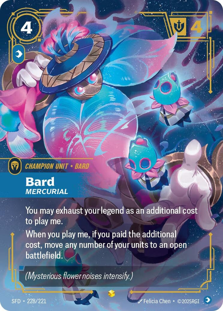 Image for Bard - Mercurial (Overnumbered) (228/221) - Riftbound: League of Legends Trading Card Game
