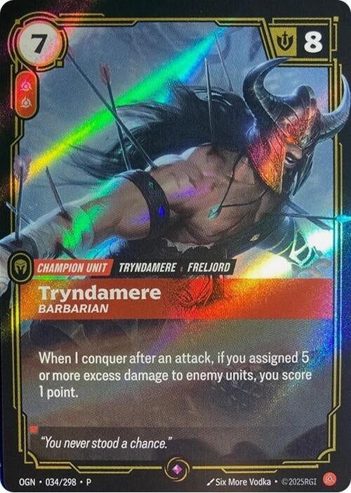 Image for Tryndamere - Barbarian (034/298) - Riftbound: League of Legends Trading Card Game