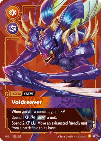 Image for Kha'Zix - Voidreaver (201/219) (UNL) - Riftbound: League of Legends Trading Card Game