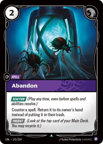 Image for Abandon (131/219) (UNL) - Riftbound: League of Legends Trading Card Game