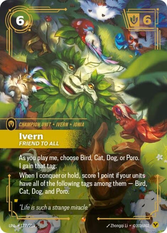 Image for Ivern - Friend to All (177/219) (UNL) - Riftbound: League of Legends Trading Card Game