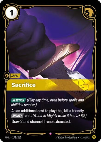 Image for Sacrifice (173/219) (UNL) - Riftbound: League of Legends Trading Card Game