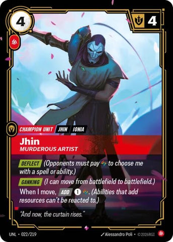 Image for Jhin - Murderous Artist (022/219) (UNL) - Riftbound: League of Legends Trading Card Game