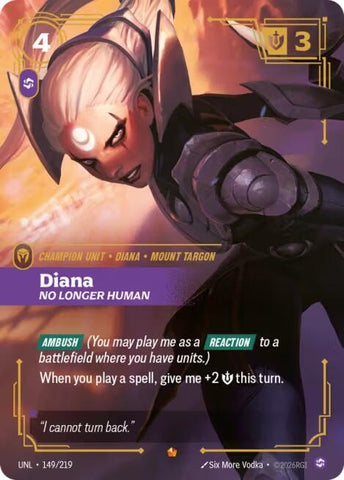 Image for Diana - No Longer Human (149/219) (UNL) - Riftbound: League of Legends Trading Card Game