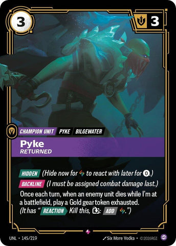 Image for Pyke - Returned (145/219) (UNL) - Riftbound: League of Legends Trading Card Game