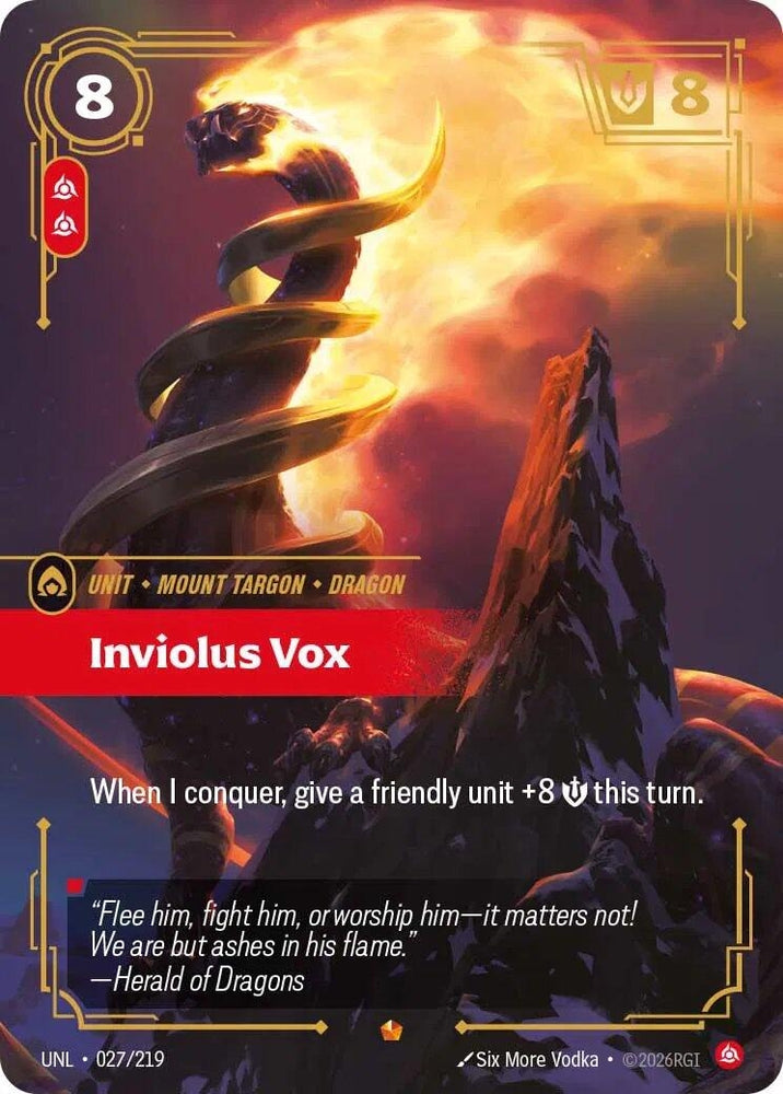 Image for Inviolus Vox (027/219) (UNL) - Riftbound: League of Legends Trading Card Game
