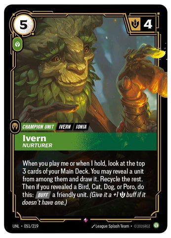 Image for Ivern - Nurturer (051/219) (UNL) - Riftbound: League of Legends Trading Card Game