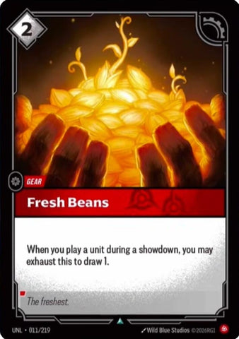 Image for Fresh Beans (011/219) (UNL) - Riftbound: League of Legends Trading Card Game