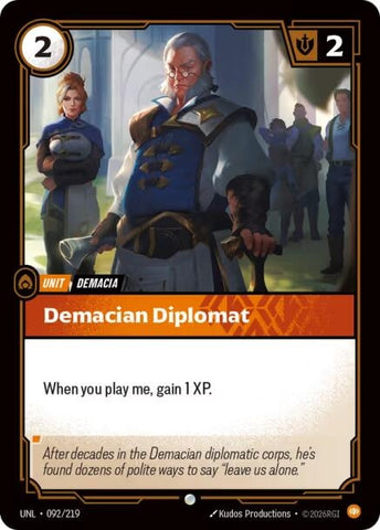 Image for Demacian Diplomat (092/219) (UNL) - Riftbound: League of Legends Trading Card Game