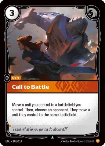 Image for Call to Battle (101/219) (UNL) - Riftbound: League of Legends Trading Card Game