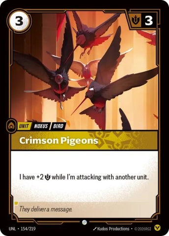 Image for Crimson Pigeons (154/219) (UNL) - Riftbound: League of Legends Trading Card Game