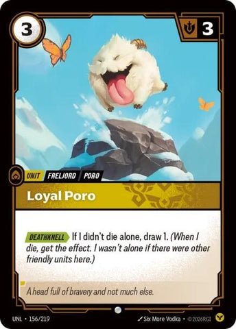 Image for Loyal Poro (156/219) (UNL) - Riftbound: League of Legends Trading Card Game