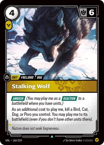 Image for Stalking Wolf (166/219) (UNL) - Riftbound: League of Legends Trading Card Game