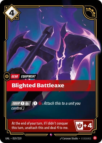 Image for Blighted Battleaxe (019/219) (UNL) - Riftbound: League of Legends Trading Card Game