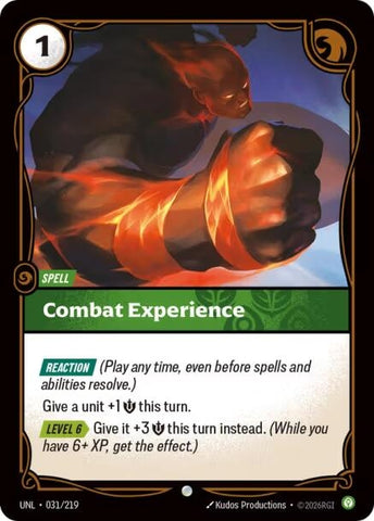 Image for Combat Experience (031/219) (UNL) - Riftbound: League of Legends Trading Card Game