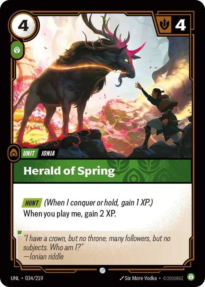 Image for Herald of Spring (034/219) (UNL) - Riftbound: League of Legends Trading Card Game